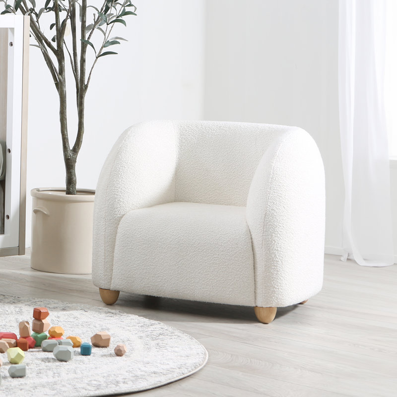 Second Story Home Mochi Modern Kids Club Chair In Boucle | Wayfair